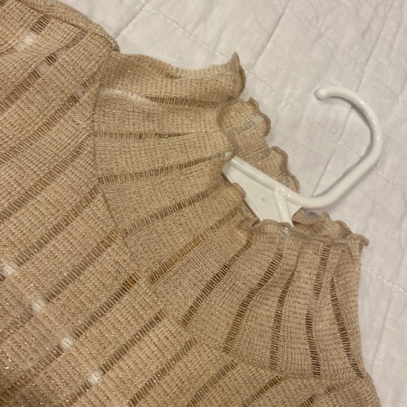 Anthropologie Pilcro Sheer Turtleneck Ivory Size Small - Picture 5 of 5